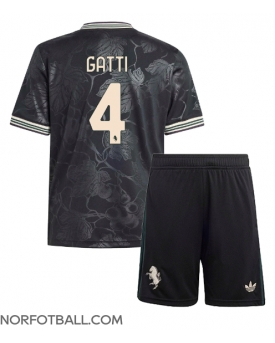 Billige Fotballdrakt Juventus Federico Gatti #4 Replika Tredjedraktsett Barn 2025-26 Kortermet (med bukser)